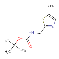 Chemical structure of tert-butyl N-[(5-methyl-1,3-thiazol-2-yl)methyl]carbamate - CSSB00012452504