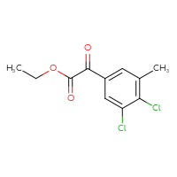 Chemical structure of ethyl 2-(3,4-dichloro-5-methylphenyl)-2-oxoacetate - CSSB21103686117
