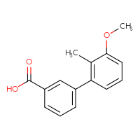 Chemical structure of 3'-methoxy-2'-methyl-[1,1'-biphenyl]-3-carboxylic acid - CSSB00103154580