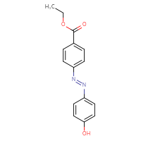 Chemical structure of ethyl 4-[(1E)-2-(4-hydroxyphenyl)diazen-1-yl]benzoate - CSSB02235353454