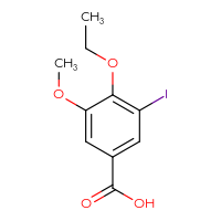 Chemical structure of 4-ethoxy-3-iodo-5-methoxybenzoic acid - CSSB00028393162