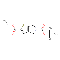 Chemical structure of 5-tert-butyl 2-ethyl 4H,5H,6H-thieno[2,3-c]pyrrole-2,5-dicarboxylate - CSSB00048702034