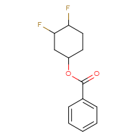 Chemical structure of 3,4-difluorocyclohexyl benzoate - CSSB21415998239