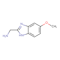 Chemical structure of 1-(5-methoxy-1H-1,3-benzodiazol-2-yl)methanamine - CSSB00011998590