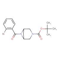 Chemical structure of tert-butyl 6-(2-bromobenzoyl)-3,6-diazabicyclo[3.1.1]heptane-3-carboxylate - CSSB06479837349