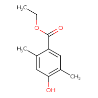 Chemical structure of ethyl 4-hydroxy-2,5-dimethylbenzoate - CSSB00009880267