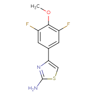 Chemical structure of 4-(3,5-difluoro-4-methoxyphenyl)-1,3-thiazol-2-amine - CSSB00011178581