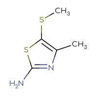 Chemical structure of 4-methyl-5-(methylsulfanyl)-1,3-thiazol-2-amine - CSSB00000747583