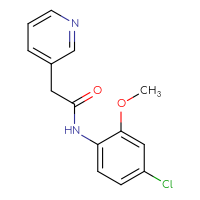 Chemical structure of N-(4-chloro-2-methoxyphenyl)-2-(pyridin-3-yl)acetamide - CSSB00136433637