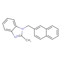 Chemical structure of 2-methyl-1-[(naphthalen-2-yl)methyl]-1H-1,3-benzodiazole - CSSB00028107720