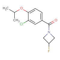 Chemical structure of 1-[3-chloro-4-(propan-2-yloxy)benzoyl]-3-fluoroazetidine - CSSB06474343421