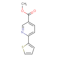 Chemical structure of methyl 6-(thiophen-2-yl)pyridine-3-carboxylate - CSSB00000069078
