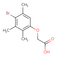 Chemical structure of 2-(4-bromo-2,3,5-trimethylphenoxy)acetic acid - CSSB00012355880
