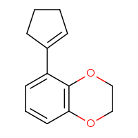 Chemical structure of 5-(cyclopent-1-en-1-yl)-2,3-dihydro-1,4-benzodioxine - CSSB02409914163