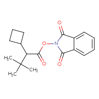 Chemical structure of 1,3-dioxo-2,3-dihydro-1H-isoindol-2-yl 2-cyclobutyl-3,3-dimethylbutanoate - CSSB06258920948
