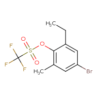 Chemical structure of 4-bromo-2-ethyl-6-methylphenyl trifluoromethanesulfonate - CSSB14907128051