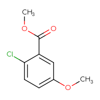 Chemical structure of methyl 2-chloro-5-methoxybenzoate - CSSB00010167681
