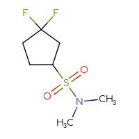 Chemical structure of 3,3-difluoro-N,N-dimethylcyclopentane-1-sulfonamide - CSSB02283616459