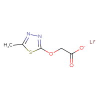 Chemical structure of lithium(1+) 2-[(5-methyl-1,3,4-thiadiazol-2-yl)oxy]acetate - CSSB00102662830