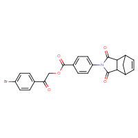 Chemical structure of 2-(4-bromophenyl)-2-oxoethyl 4-{3,5-dioxo-4-azatricyclo[5.2.1.0²,⁶]dec-8-en-4-yl}benzoate - CSSB00026705367