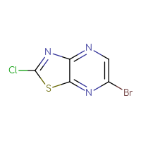 Chemical structure of 6-bromo-2-chloro-[1,3]thiazolo[4,5-b]pyrazine - CSSB00010274922