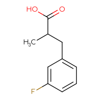 Chemical structure of 3-(3-fluorophenyl)-2-methylpropanoic acid - CSSB00000746121