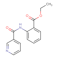 Chemical structure of ethyl 2-(pyridine-3-amido)benzoate - CSSB00047596000