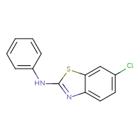 Chemical structure of 6-chloro-N-phenyl-1,3-benzothiazol-2-amine - CSSB00008317502