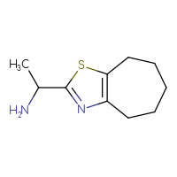 Chemical structure of 1-{4H,5H,6H,7H,8H-cyclohepta[d][1,3]thiazol-2-yl}ethan-1-amine - CSSB00011456102