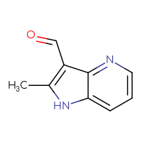 Chemical structure of 2-methyl-1H-pyrrolo[3,2-b]pyridine-3-carbaldehyde - CSSB00016072307