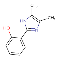 Chemical structure of 2-(4,5-dimethyl-1H-imidazol-2-yl)phenol - CSSB00010493757