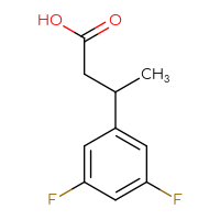 Chemical structure of 3-(3,5-difluorophenyl)butanoic acid - CSSB00012357871
