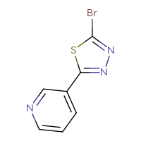 Chemical structure of 3-(5-bromo-1,3,4-thiadiazol-2-yl)pyridine - CSSB00011858720