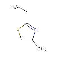Chemical structure of 2-ethyl-4-methyl-1,3-thiazole - CSSB00011215018