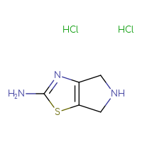 Chemical structure of 4H,5H,6H-pyrrolo[3,4-d][1,3]thiazol-2-amine dihydrochloride - CSSB06726388440