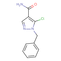 Chemical structure of 1-benzyl-5-chloro-1H-pyrazole-4-carboxamide - CSSB00113506341