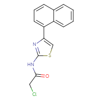 Chemical structure of 2-chloro-N-[4-(naphthalen-1-yl)-1,3-thiazol-2-yl]acetamide - CSSB00020598699
