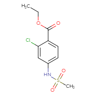 Chemical structure of ethyl 2-chloro-4-methanesulfonamidobenzoate - CSSB00103387593