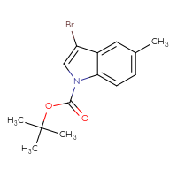 Chemical structure of tert-butyl 3-bromo-5-methyl-1H-indole-1-carboxylate - CSSB00010163207
