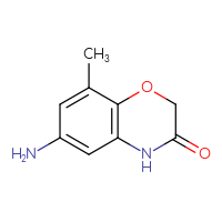 Chemical structure of 6-amino-8-methyl-3,4-dihydro-2H-1,4-benzoxazin-3-one - CSSB00000118012