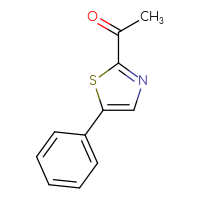 Chemical structure of 1-(5-phenyl-1,3-thiazol-2-yl)ethan-1-one - CSSB06358646894