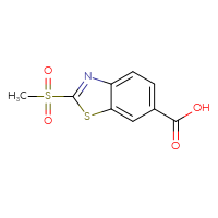 Chemical structure of 2-methanesulfonyl-1,3-benzothiazole-6-carboxylic acid - CSSB00135389868