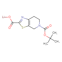 Chemical structure of 5-tert-butyl 2-lithio 4H,5H,6H,7H-[1,3]thiazolo[5,4-c]pyridine-2,5-dicarboxylate - CSSB06645077323