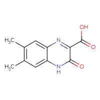 Chemical structure of 6,7-dimethyl-3-oxo-3,4-dihydroquinoxaline-2-carboxylic acid - CSSB00010202844
