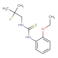 Chemical structure of 1-(2-ethoxyphenyl)-3-(2-fluoro-2-methylpropyl)thiourea - CSSB01646105043
