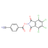 Chemical structure of 4,5,6,7-tetrachloro-1,3-dioxo-2,3-dihydro-1H-isoindol-2-yl 4-cyanobenzoate - CSSB20270695593