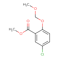 Chemical structure of methyl 5-chloro-2-(methoxymethoxy)benzoate - CSSB02497283136