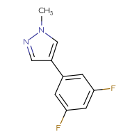 Chemical structure of 4-(3,5-difluorophenyl)-1-methyl-1H-pyrazole - CSSB00000080625