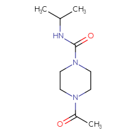 Chemical structure of 4-acetyl-N-(propan-2-yl)piperazine-1-carboxamide - CSSB00000235434