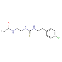 Chemical structure of N-[2-({[2-(4-chlorophenyl)ethyl]carbamothioyl}amino)ethyl]acetamide - CSSB21432518114